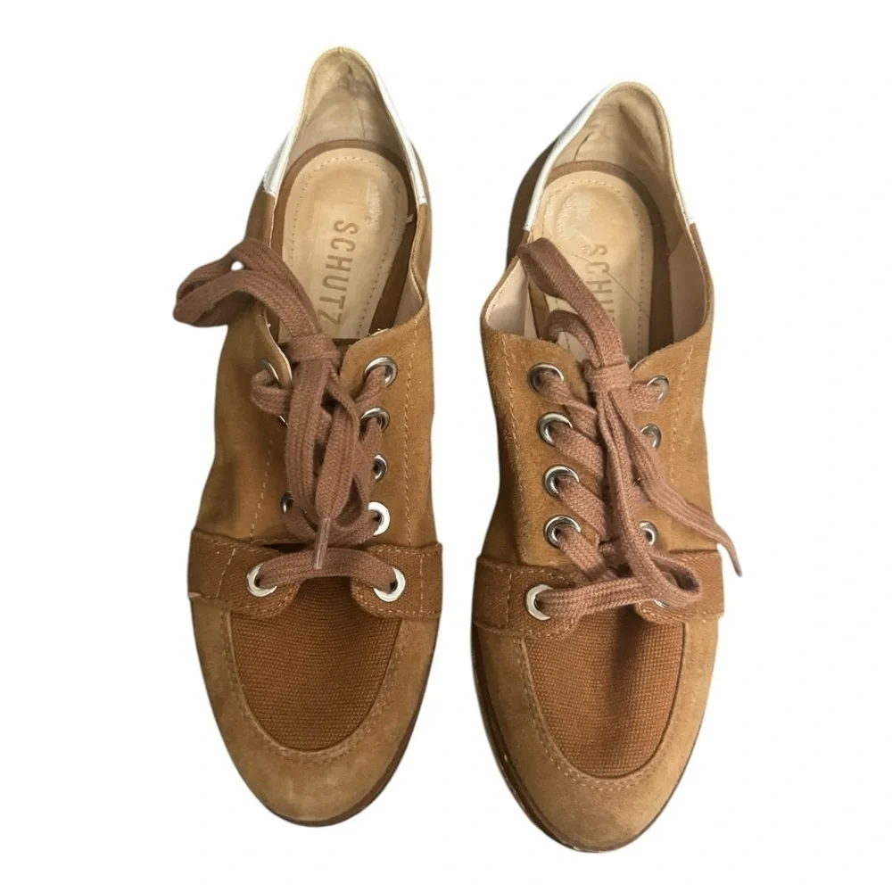 Schutz Platform Espadrille Sneaker Shoes Size 7.5
